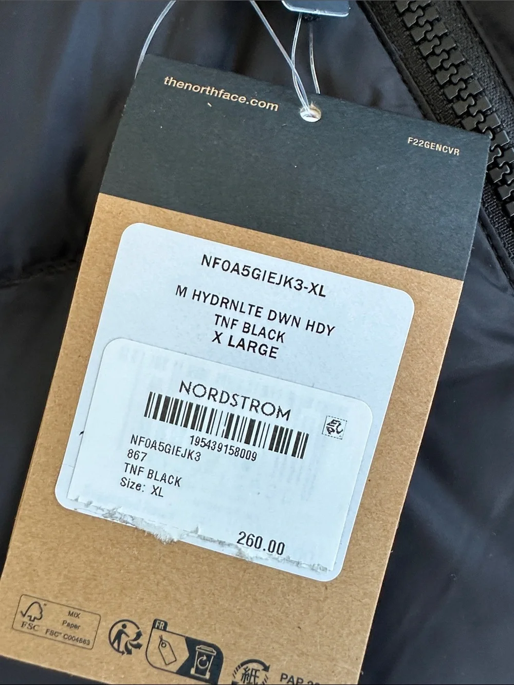 The North Face Men’s Black Hooded Down Puffer Jacket Men’s Hydrenalite™ Down Hoo